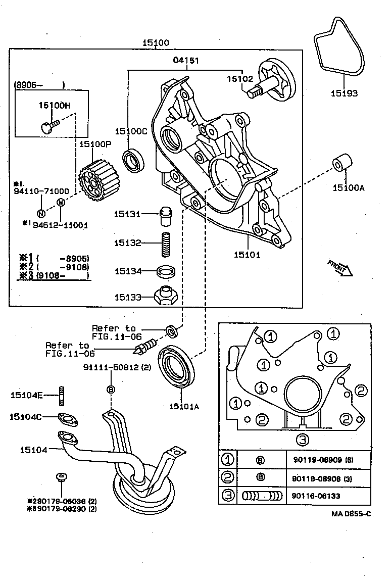 15104-11030 STRAINER SUB-ASSY, OIL product image