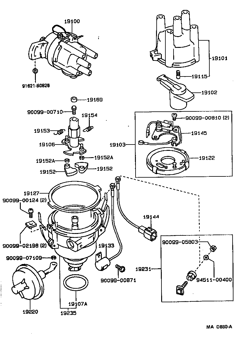 19020-11320 DISTRIBUTOR ASSY product image