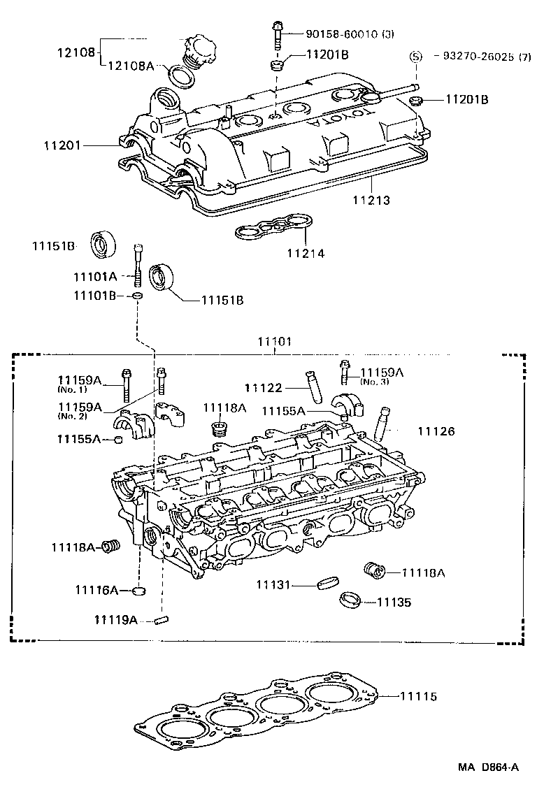 11201-88560 COVER SUB-ASSY, CYLINDER HEAD product image
