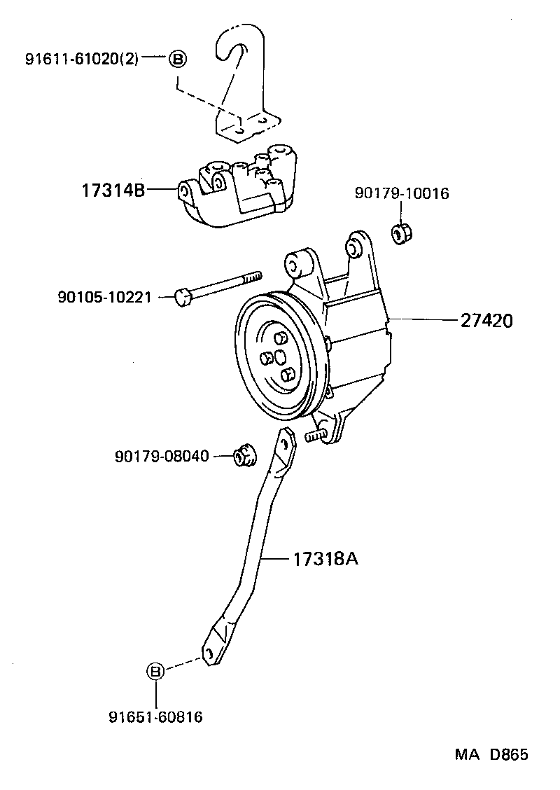12371-17060 INSULATOR, ENGINE MOUNTING, REAR NO.1 product image