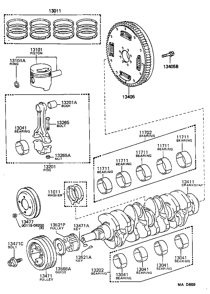 13470-61060 PULLEY, CRANKSHAFT product image