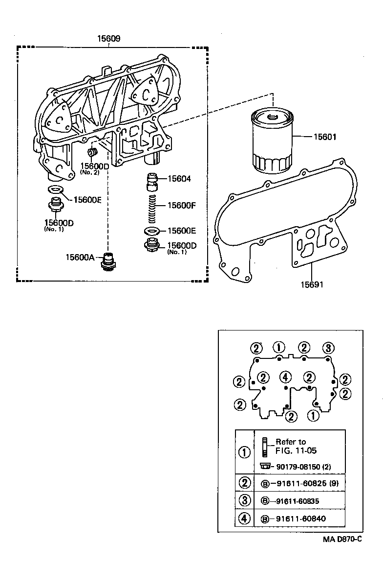15609-54120 BRACKET SUB-ASSY, OIL FILTER product image