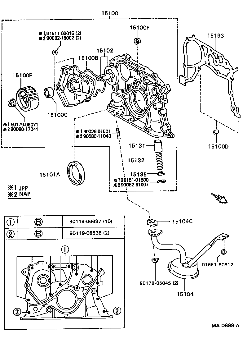 15102-03010 ROTOR SET, OIL PUMP product image