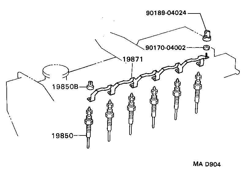 19871-17020 CONNECTOR, GLOW PLUG NO.1 product image
