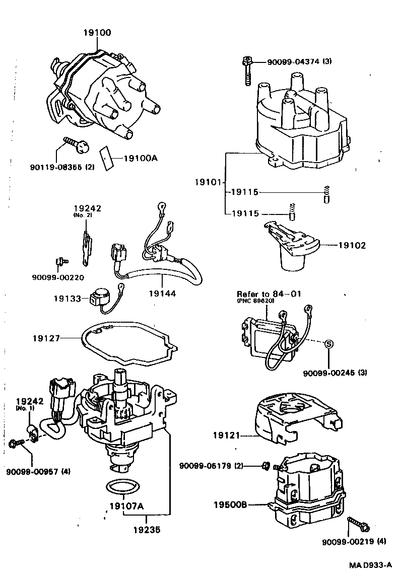 19101-74130 CAP SUB-ASSY, DISTRIBUTOR product image