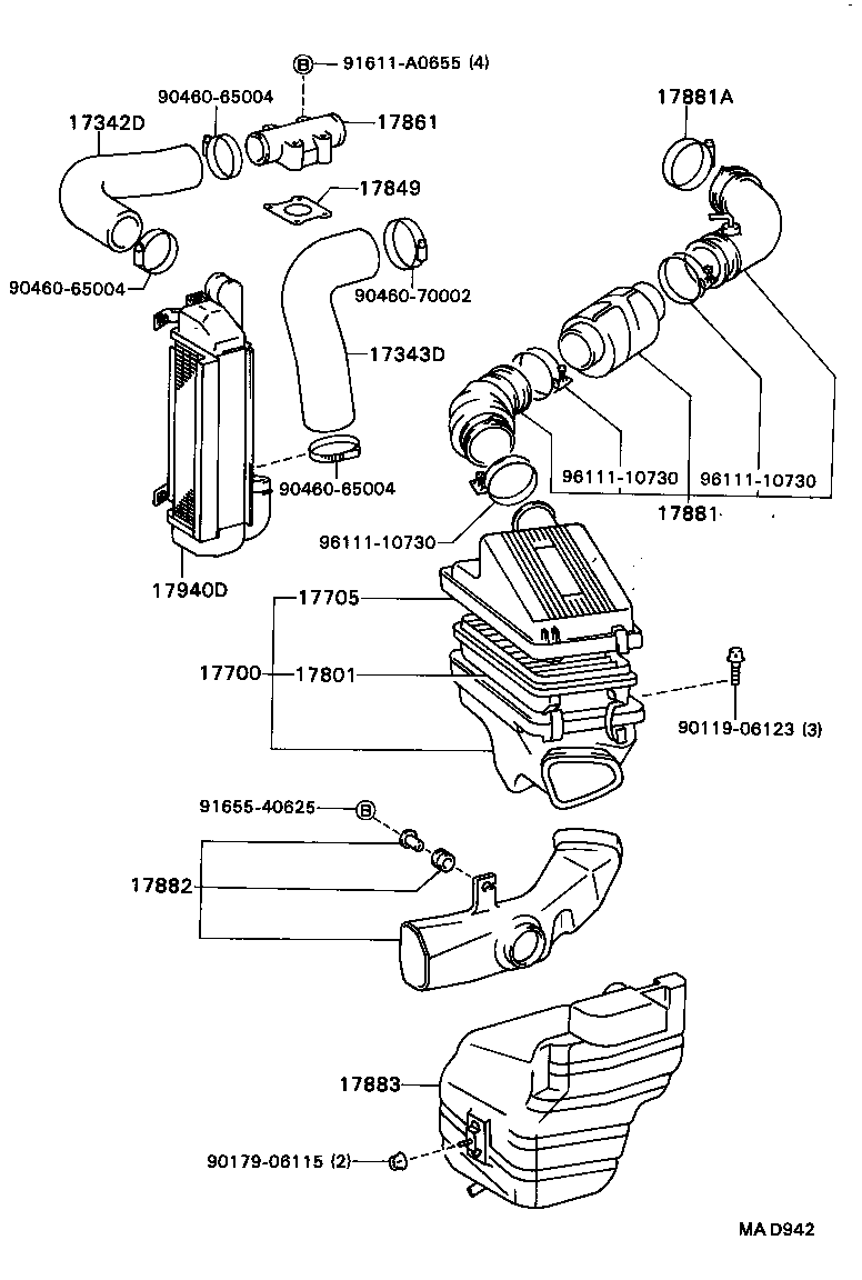 17700-64260 CLEANER ASSY, AIR product image