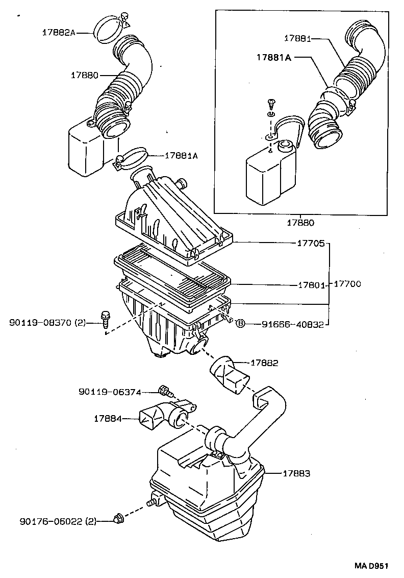 17700-74150 CLEANER ASSY, AIR product image