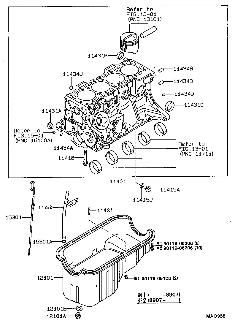 11401-79365 BLOCK SUB-ASSY, CYLINDER product image