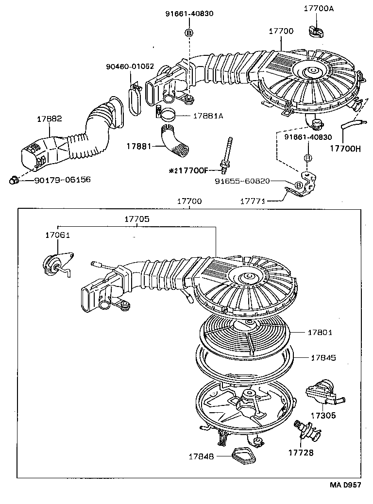 17700-74150 CLEANER ASSY, AIR product image