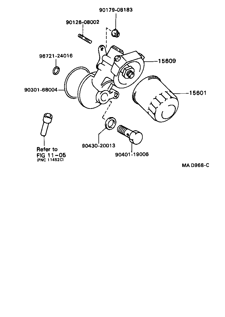 15671-62010 BRACKET SUB-ASSY, OIL FILTER product image