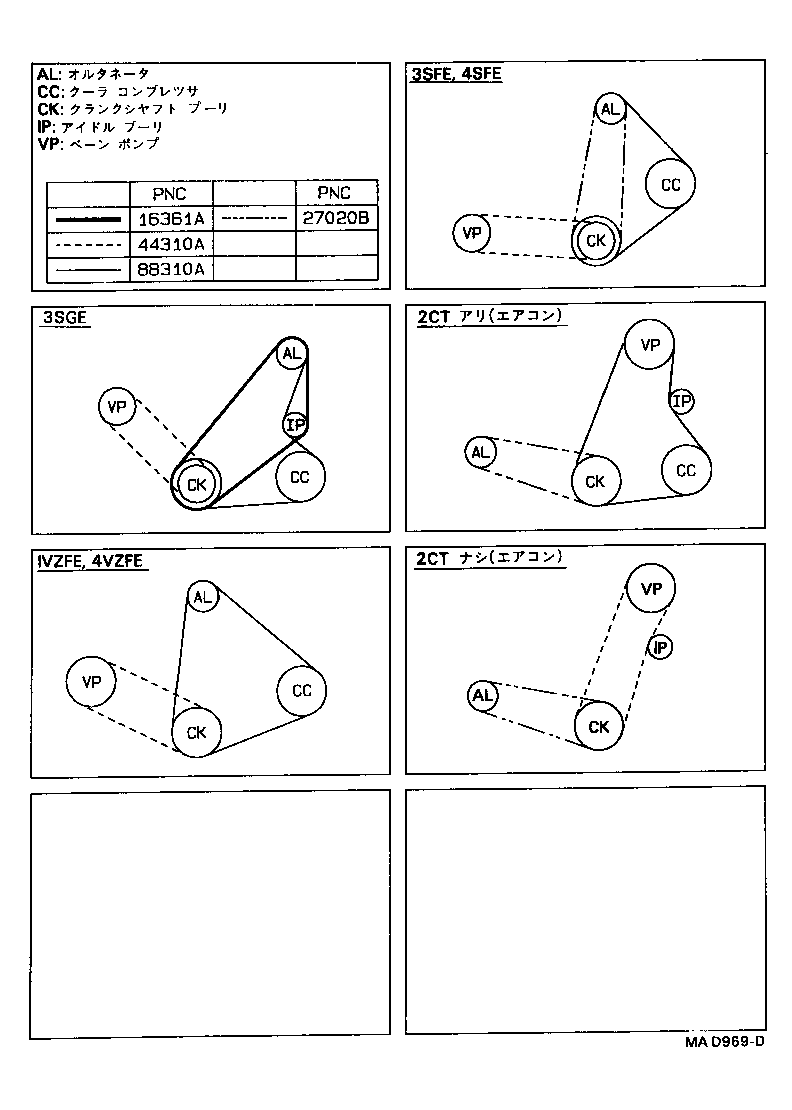 99366-81050 BELT, V (COOLER COMPRESSOR TO CRANKSHAFT PULLEY), NO.1 product image