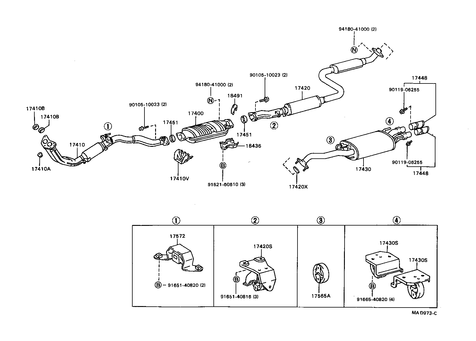 17430-64600 PIPE ASSY, EXHAUST, TAIL product image