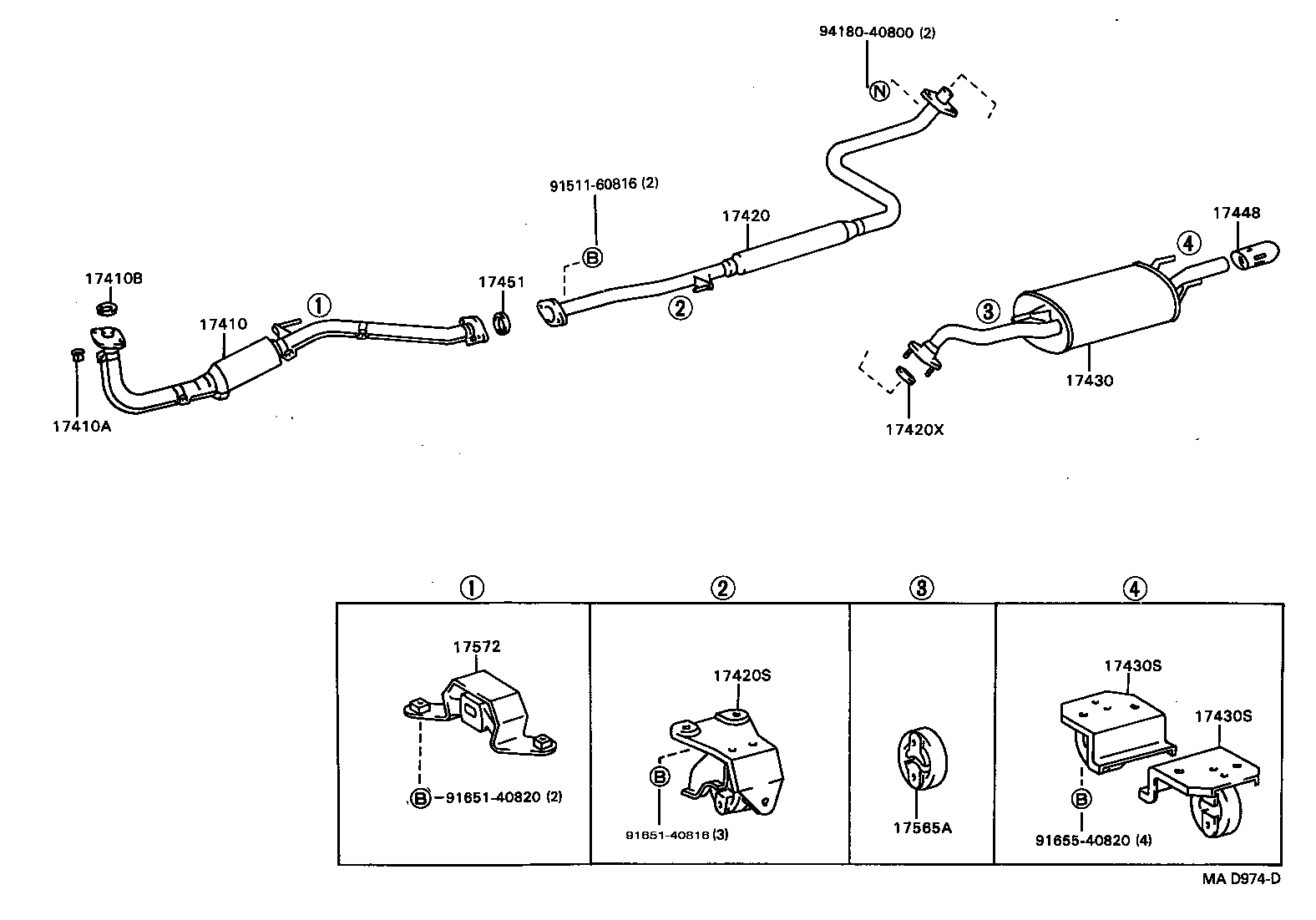 17430-64600 PIPE ASSY, EXHAUST, TAIL product image