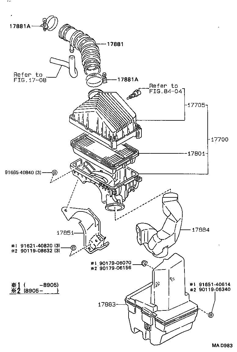 17769-11010 SUPPORT, AIR CLEANER product image