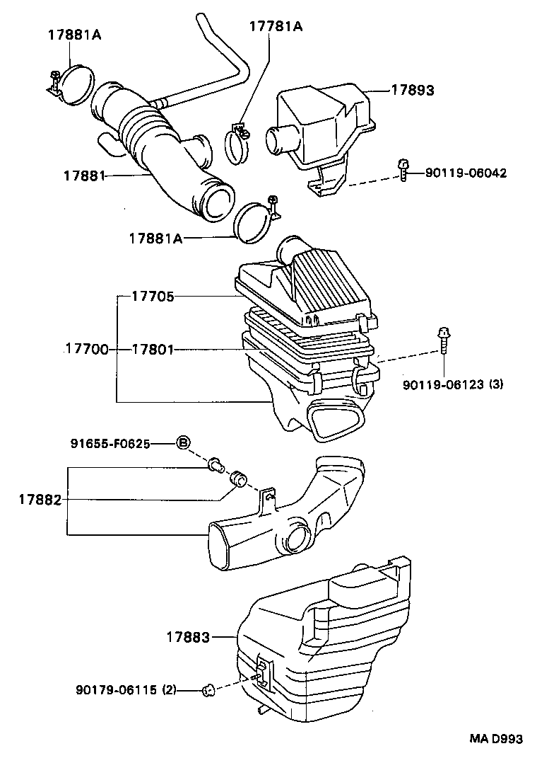 17700-64260 CLEANER ASSY, AIR product image
