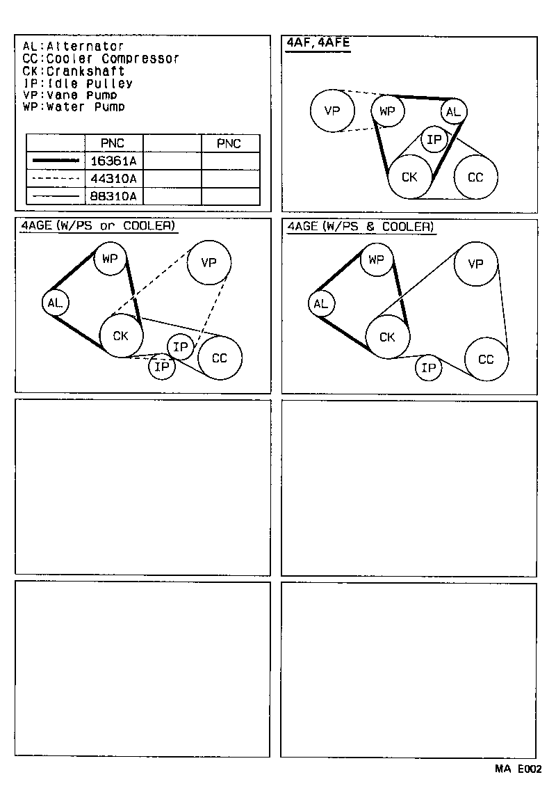 90916-02188 BELT, V (COOLER COMPRESSOR TO CRANKSHAFT PULLEY), NO.1 product image