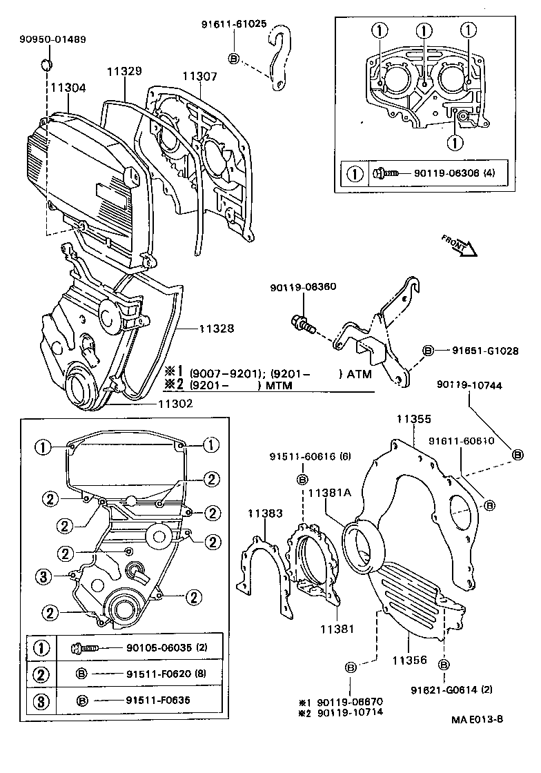 11304-62040 COVER, TIMING BELT, NO.3 product image
