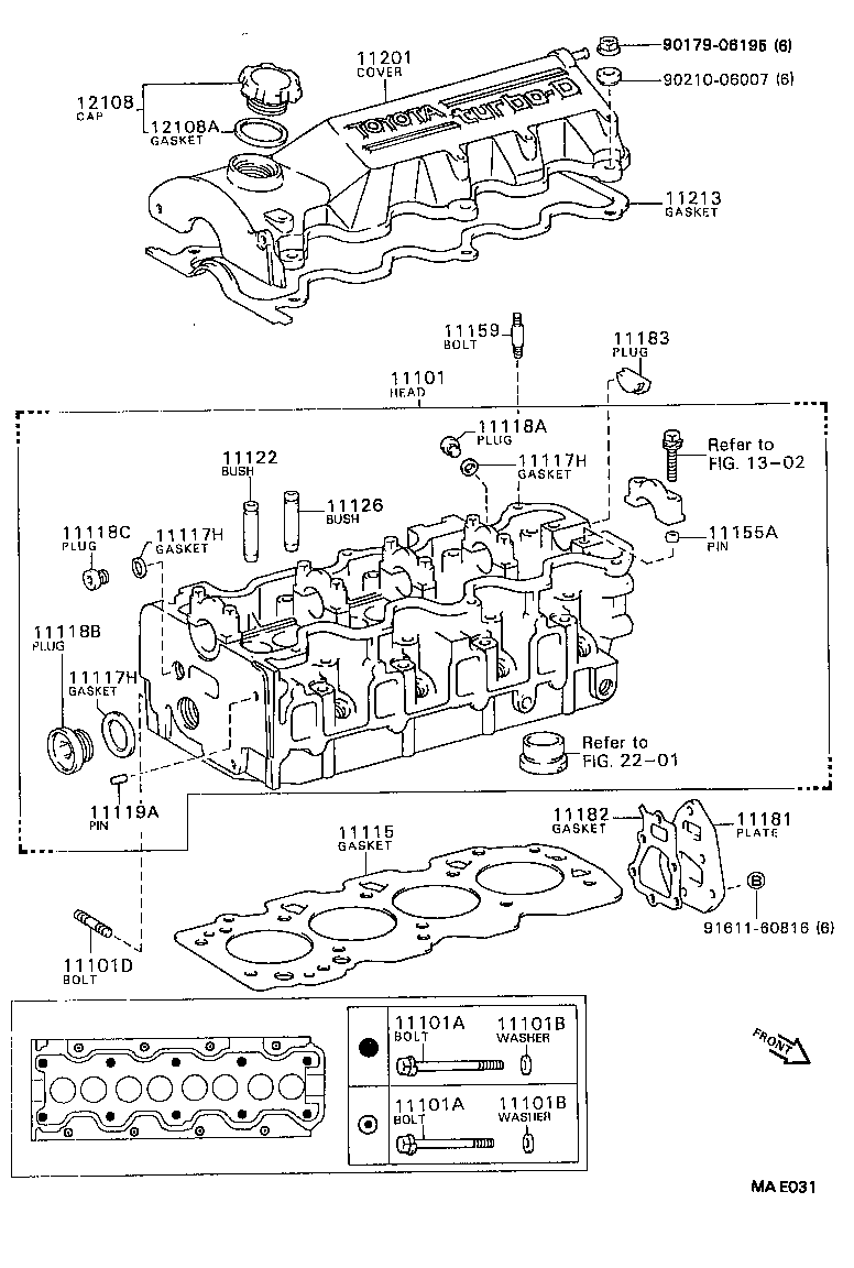 11101-69065 HEAD SUB-ASSY, CYLINDER product image