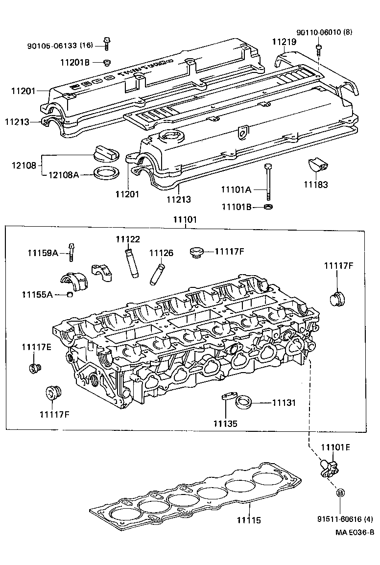 11101-88341 HEAD SUB-ASSY, CYLINDER product image