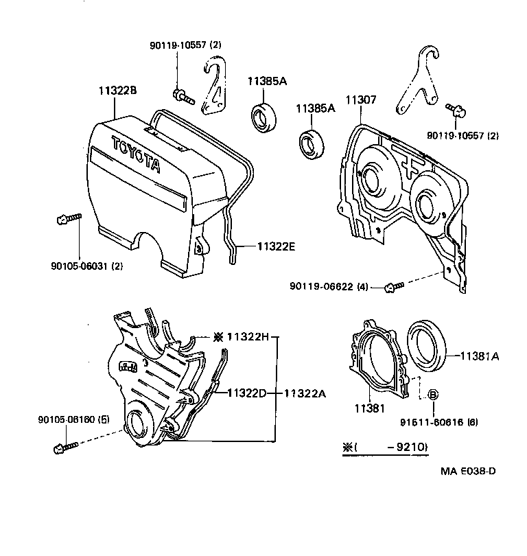 11302-46021 COVER, TIMING BELT, NO.1 product image