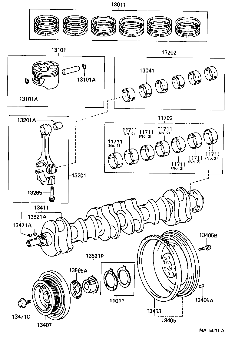13103-70080 PISTON SUB-ASSY, W/PIN product image