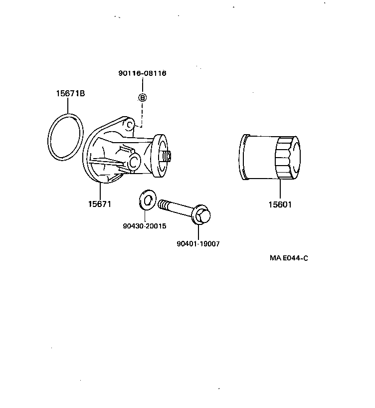 15670-88400 BRACKET, OIL FILTER product image