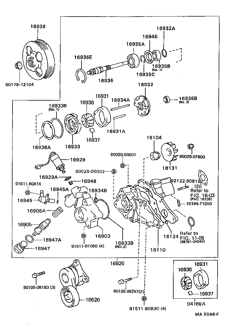 16124-70030 GASKET, WATER PUMP product image