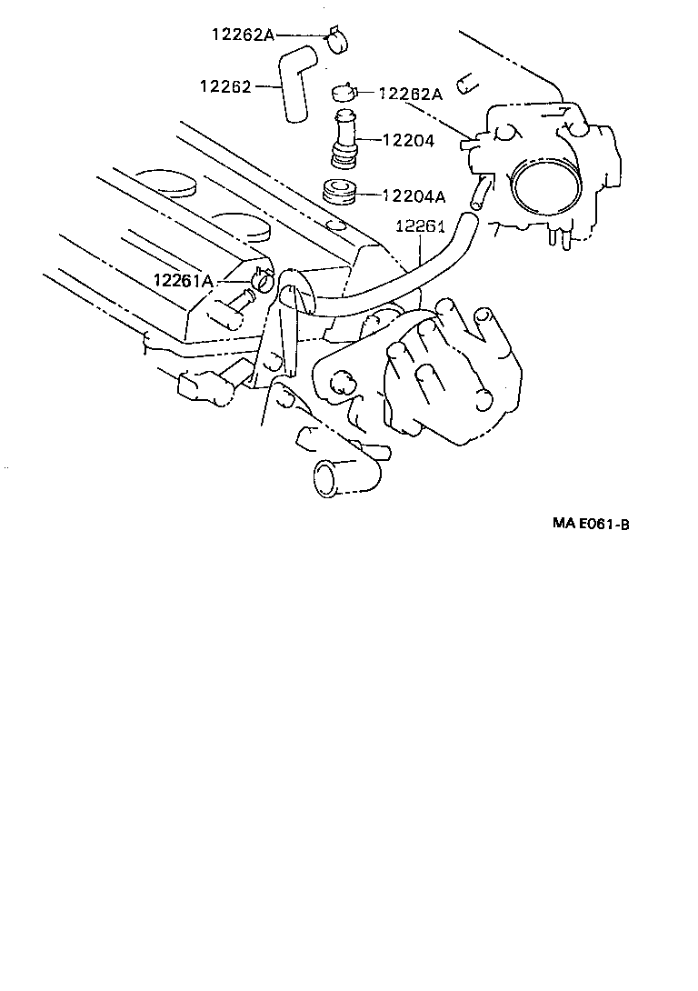 12260-74050 HOSE, VENTILATION product image