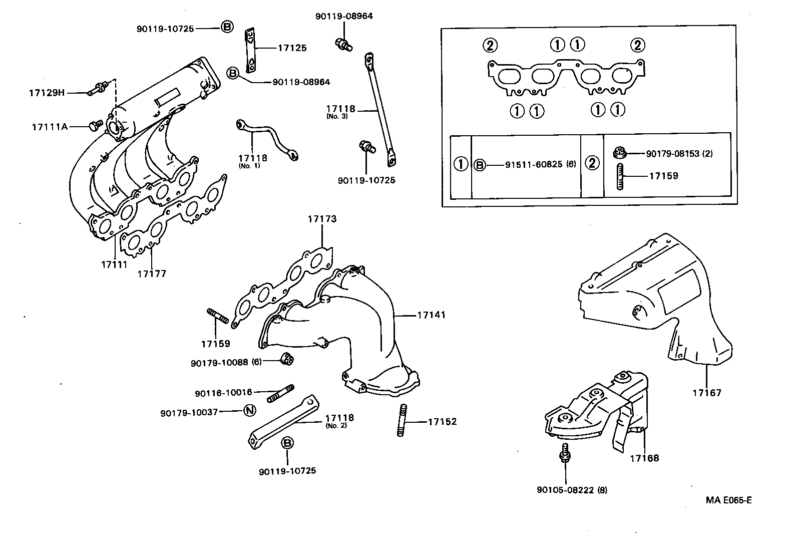 17118-74160 STAY, MANIFOLD product image