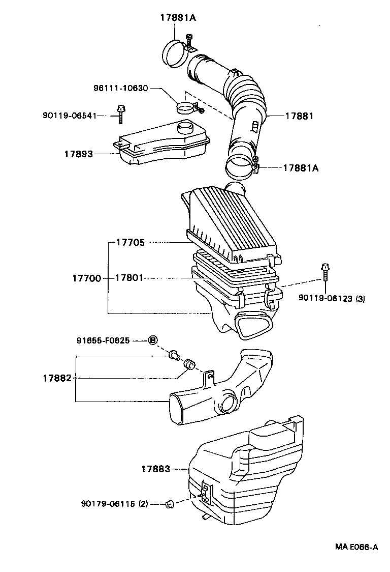 17700-64260 CLEANER ASSY, AIR product image