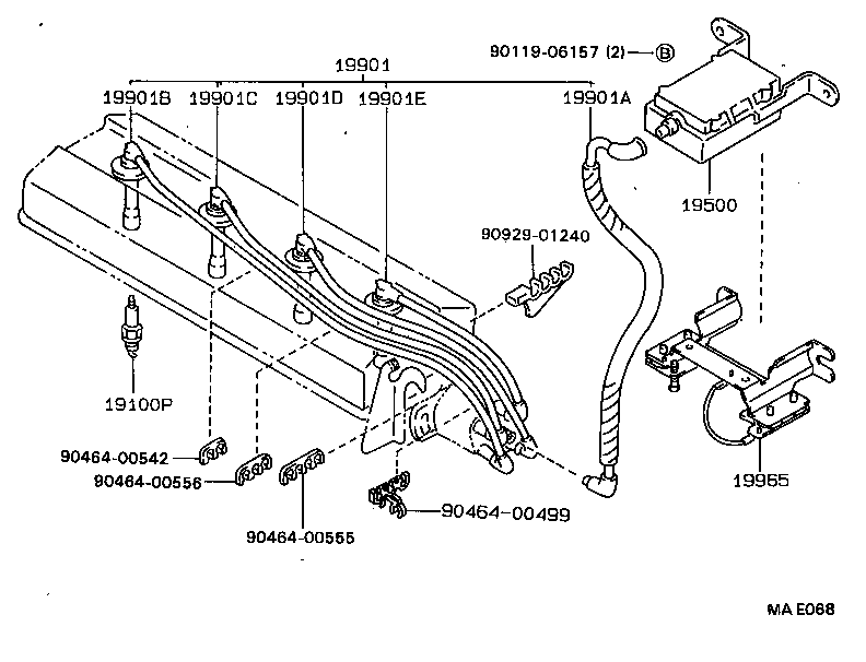 19590-62050 CORD, COIL RESISTIVE product image