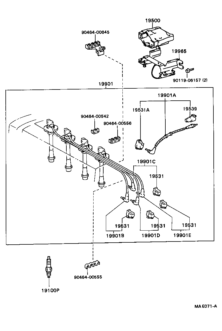 19590-62050 CORD, COIL RESISTIVE product image