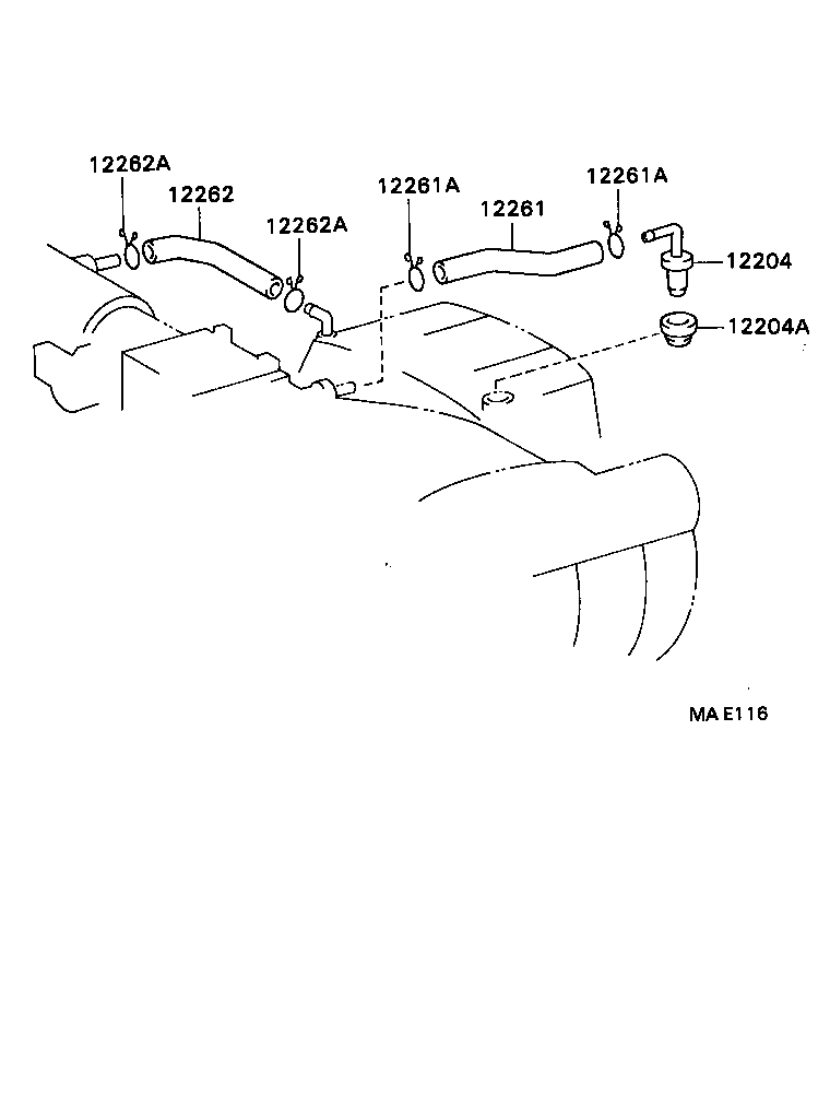 12262-73040 HOSE, VENTILATION, NO.2 product image