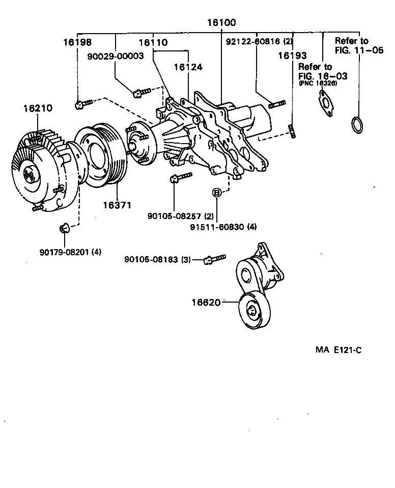 16124-70030 GASKET, WATER PUMP product image
