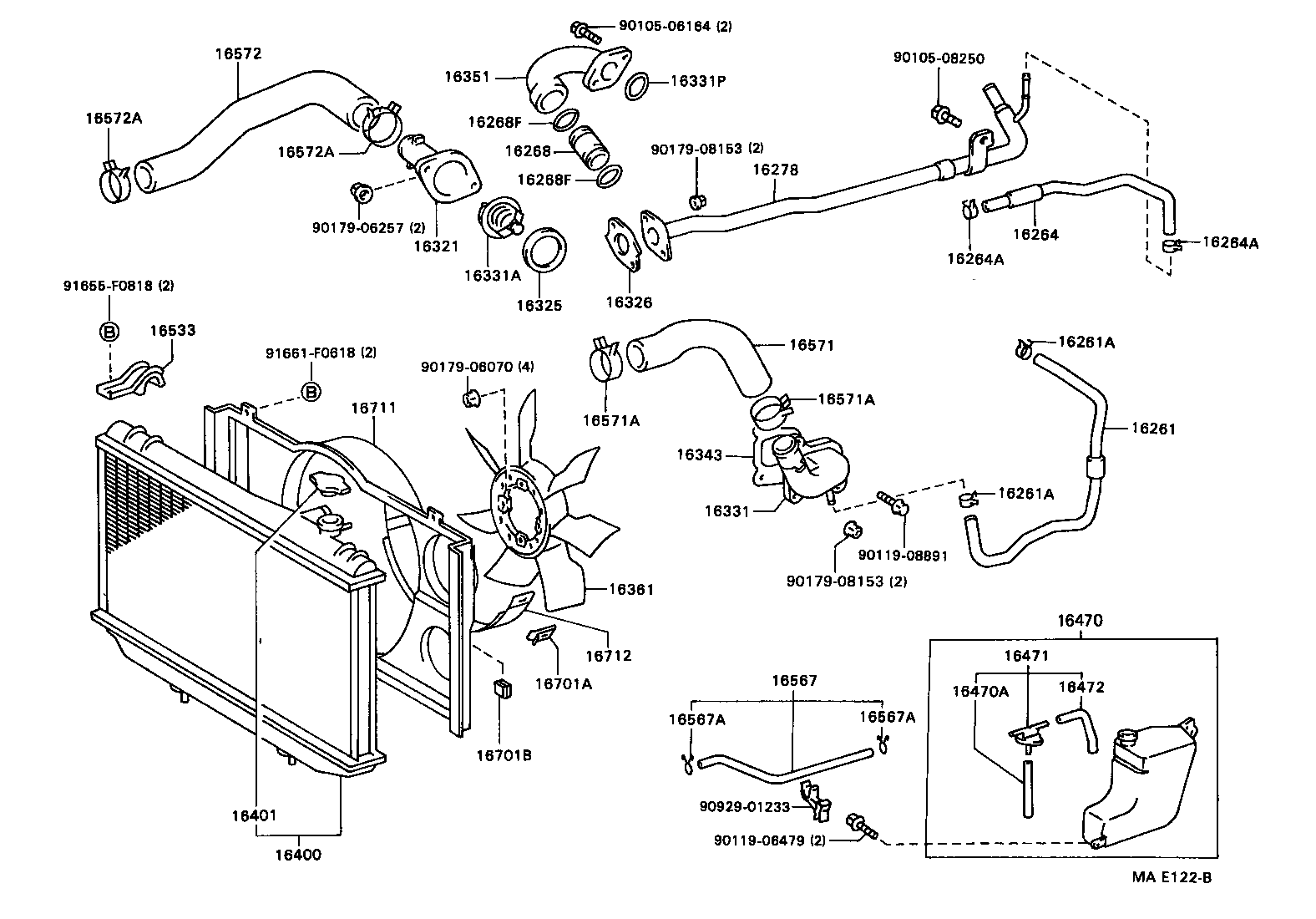 16381-70042 BAR, FAN BELT ADJUSTING product image