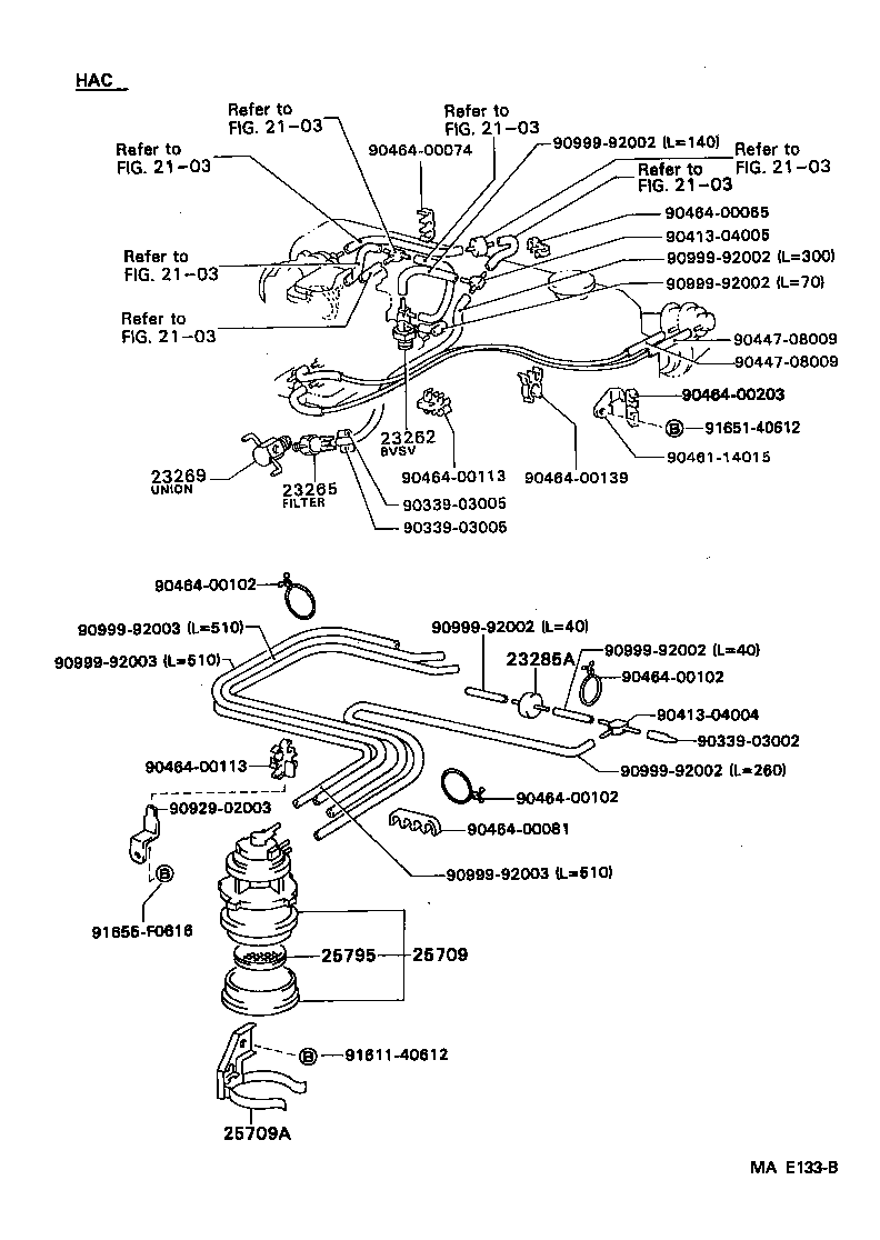 17303-70050 PIPE SUB-ASSY, AIR, NO.1 product image