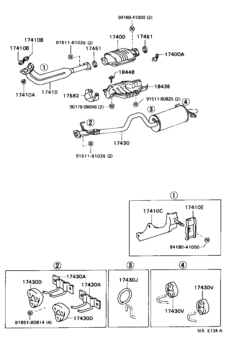 17405-72070 PIPE ASSY, EXHAUST, TAIL product image