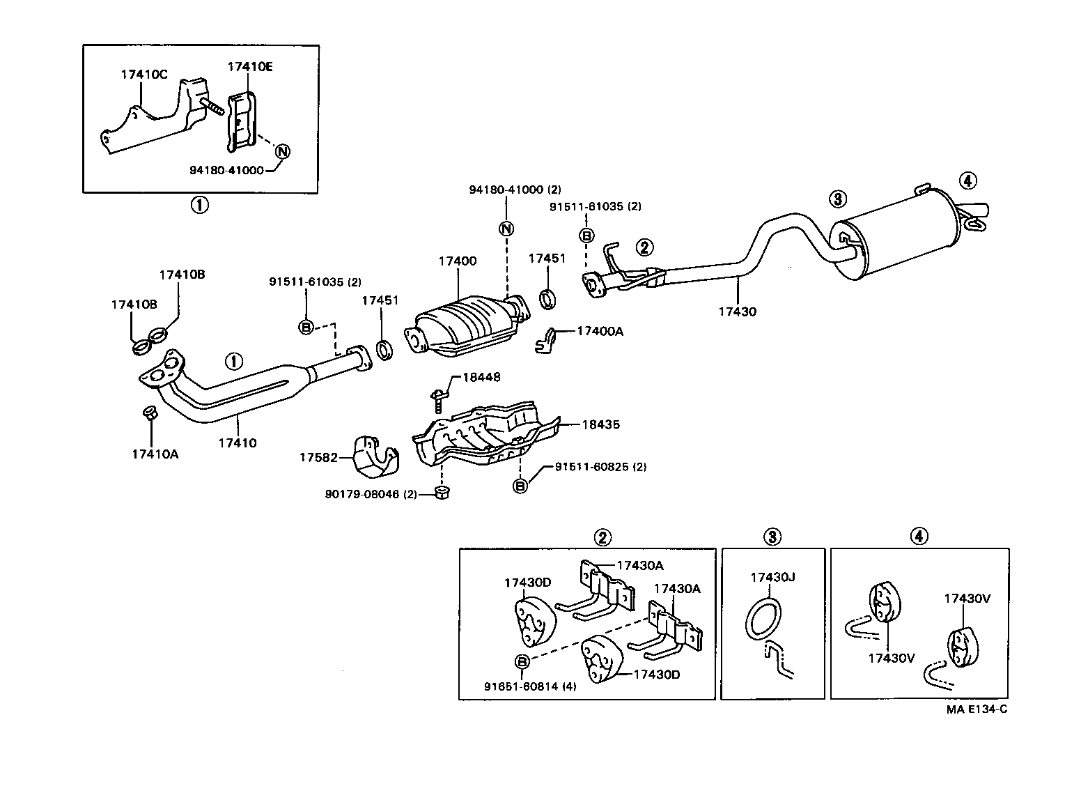 17405-13180 PIPE ASSY, EXHAUST, TAIL product image