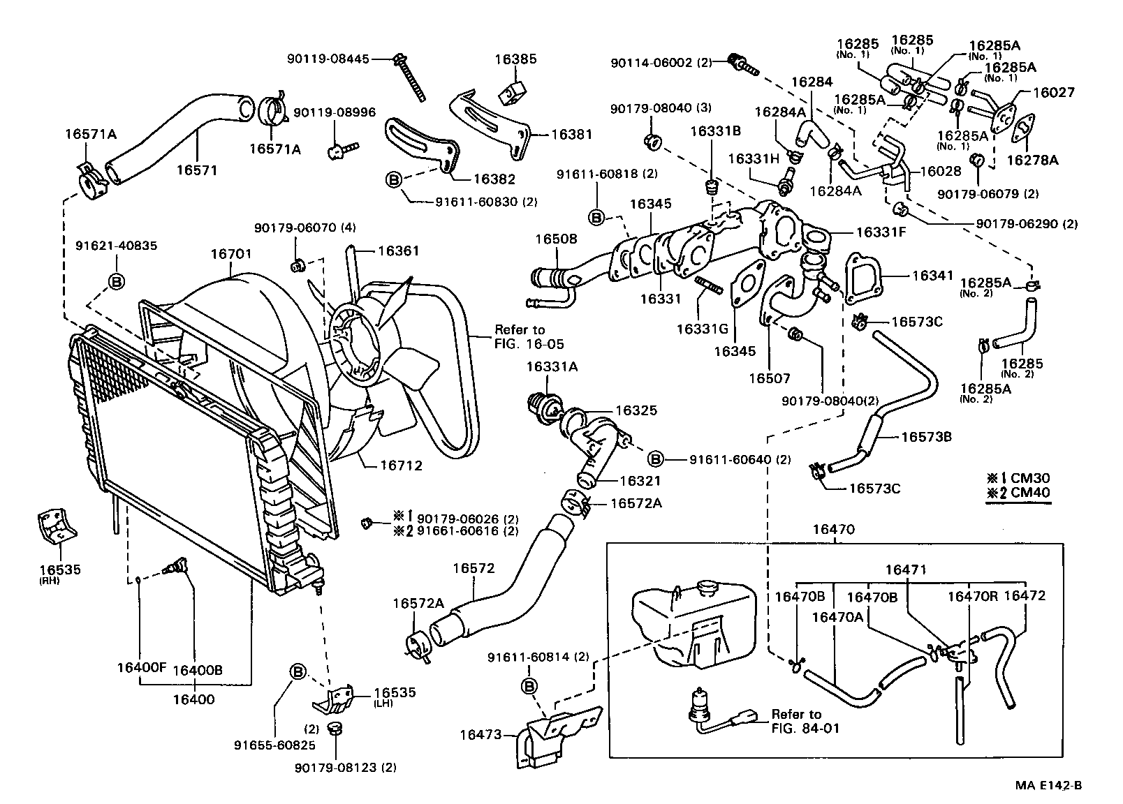16027-64041 PIPE SUB-ASSY, TURBO WATER, NO.1 product image