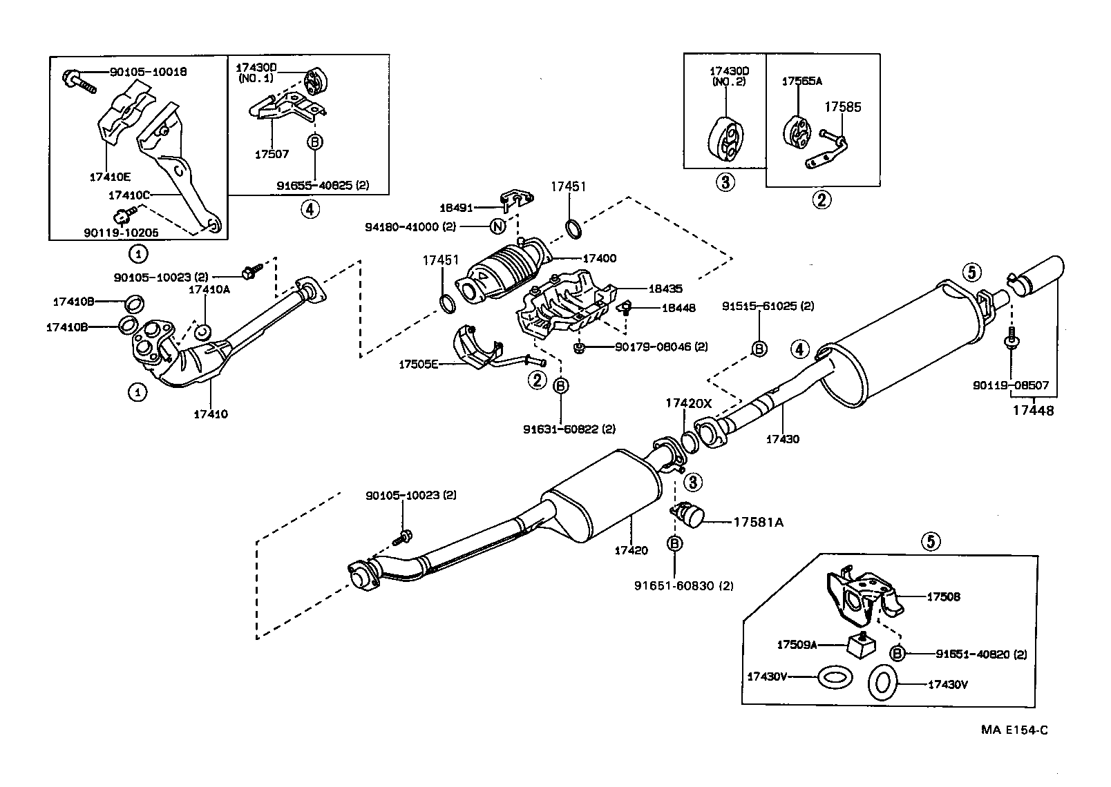 17430-46040 PIPE ASSY, EXHAUST, TAIL product image
