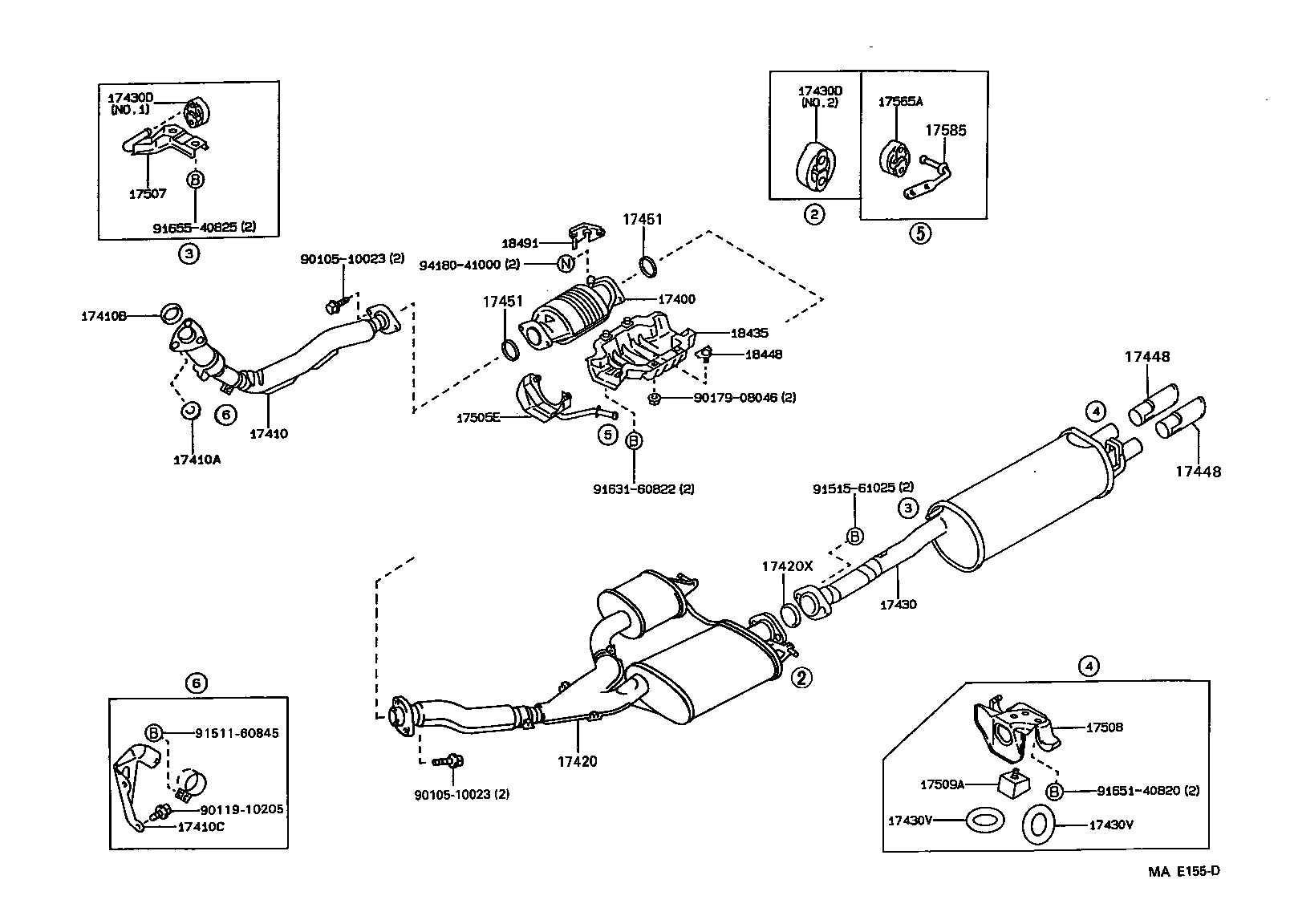 17430-46040 PIPE ASSY, EXHAUST, TAIL product image