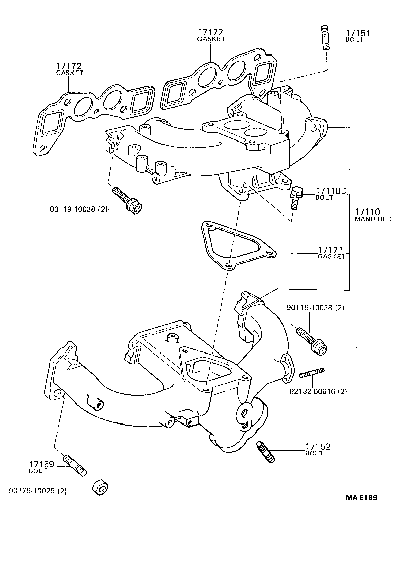 17101-64091 MANIFOLD, INTAKE product image