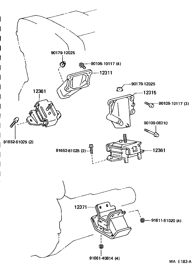 12307-50010 ABSORBER SUB-ASSY, ENGINE MOUNTING product image
