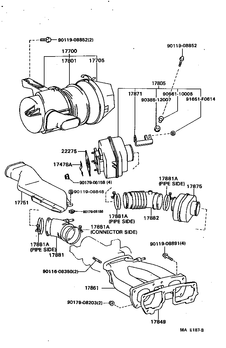 17705-50020 CAP SUB-ASSY, AIR CLEANER product image