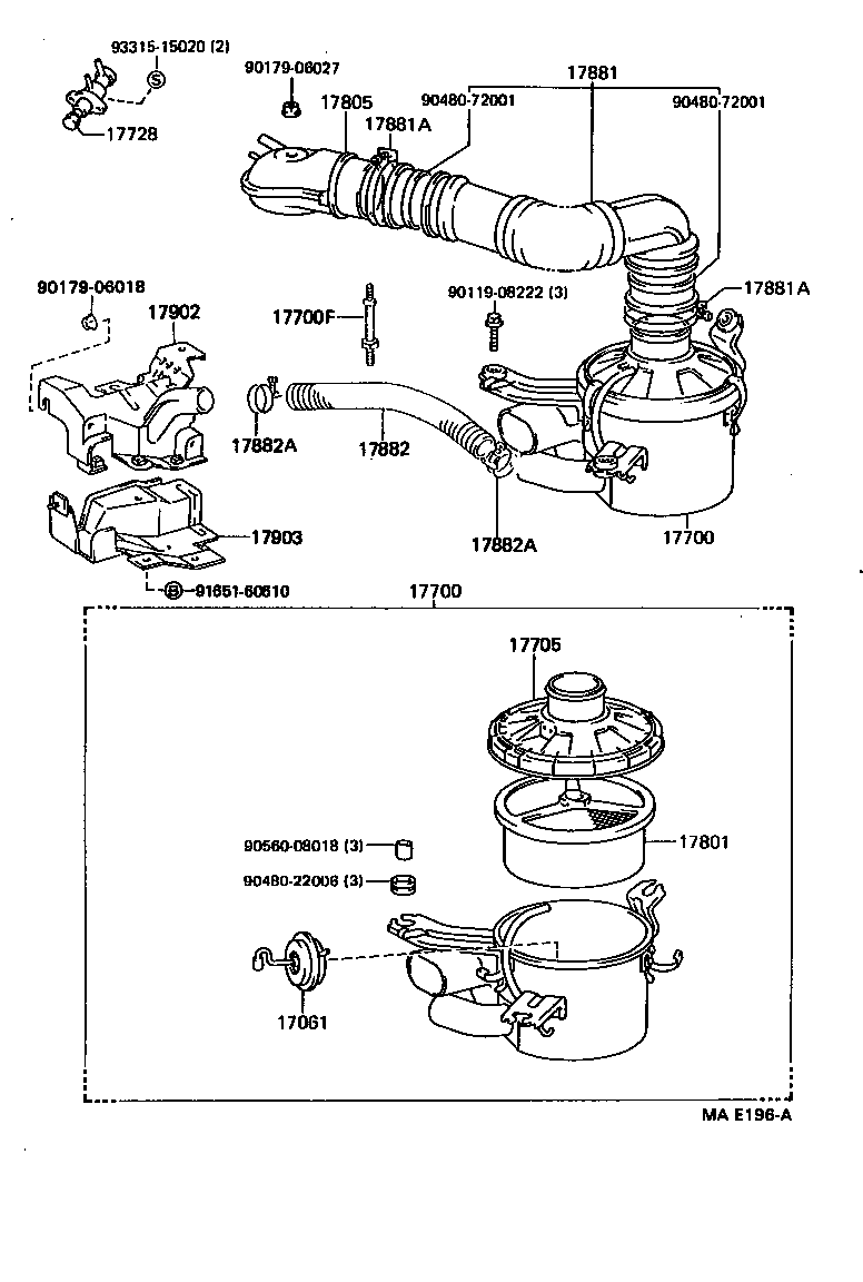 17103-64030 PIPE, INTAKE AIR CONNECTOR product image