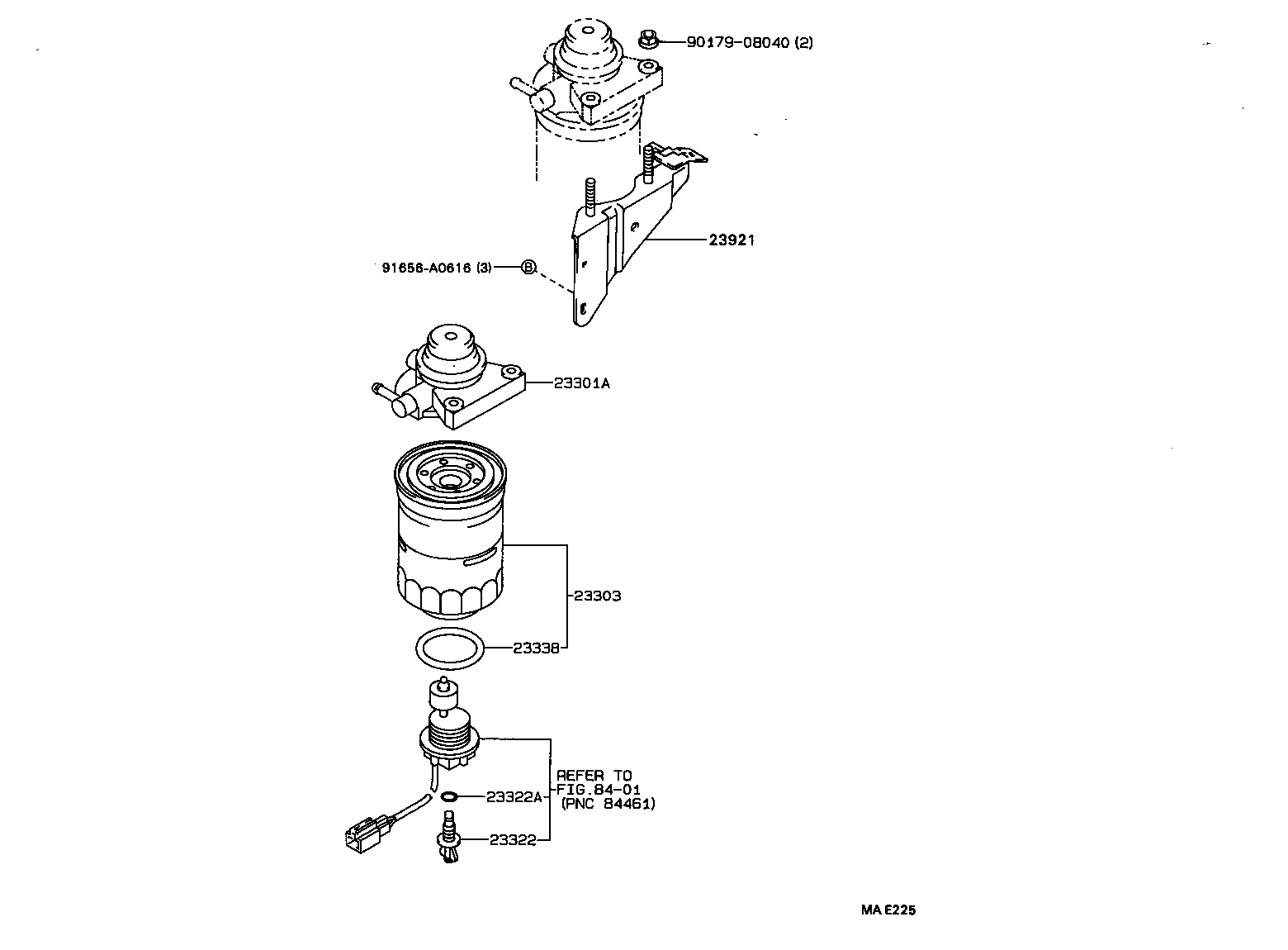 23301-55080 CAP ASSY, FUEL FILTER product image