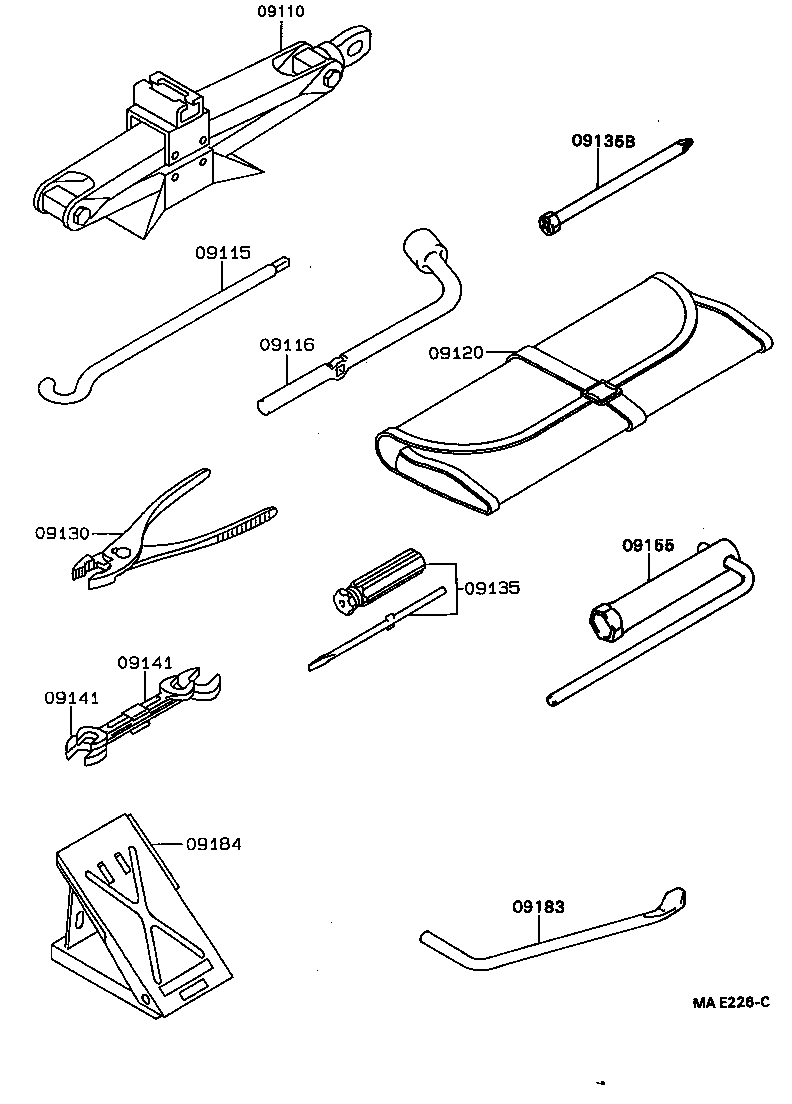 09135-16010 DRIVER, SCREW(FOR HEADLAMP) product image