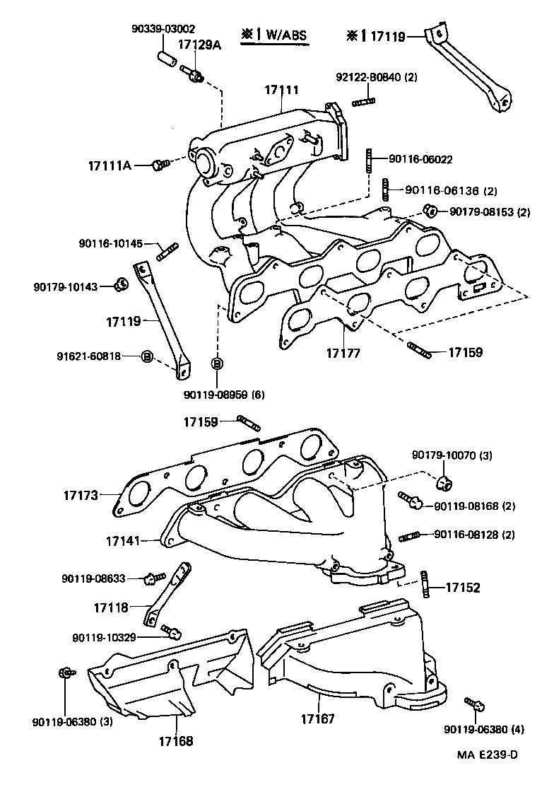 17167-16130 INSULATOR, EXHAUST MANIFOLD HEAT, NO.1 product image