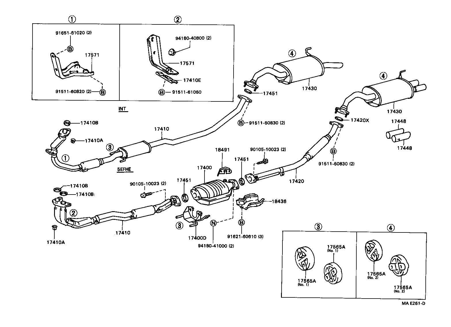 17430-11500 PIPE ASSY, EXHAUST, TAIL product image