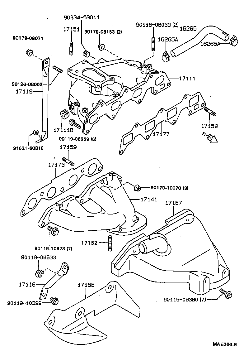 17167-16150 INSULATOR, EXHAUST MANIFOLD HEAT, NO.1 product image